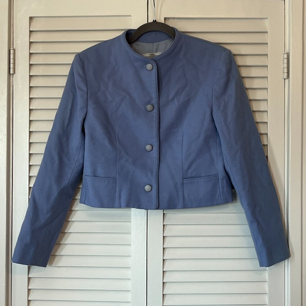 Pendleton vintage lady jacket blazer blue cropped 10